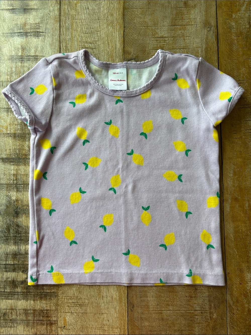 Hanna Andersson Lemon Print Tee size 4